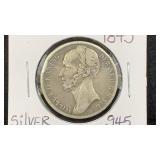 1845 Netherlands Silver 1 Gulden World / Foreign