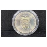 UNC 1970 Panama Silver 5 Balboas World / Foreign