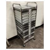 Metal Paper Storage Unit with Multiple Drawers