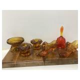 Amberina Hobnail Glass Items
