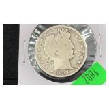 1907-O Silver Barber Half Dollar