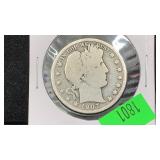 1907-D Silver Barber Half Dollar