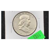 1959 Silver Franklin Half Dollar