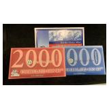 2000-P&D, 2002-P only UNC US Mint (1 &1/2) Sets