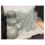 Princess House Etched Glass Dinnerware Set, 69 Pie