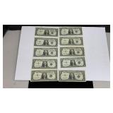 Currency (10) 1957 $1 Silver Certificate Notes