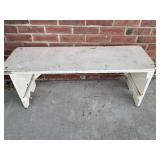 Painted Wood Bench, 41 Inches Wide