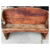 48-Inch Wide Rustic Wooden Bench