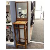 Bamboo Stand with Attached Mirror