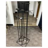 Tall Black Metal Multi-Tier Candleholder