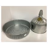 Galvanized Steel Funnel with Drain Pan Set