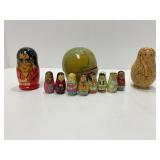 Wooden Matryoshka Dolls including Michael Jackson