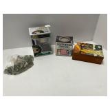 Pop Figurine, Glass Marbles, Game Set, and Wooden