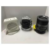 Three Portable Electric Heaters