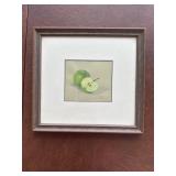 Framed Signed Watercolor Apple