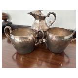 Silver Plate Cream & Sugar