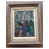 Framed Signed Painting Wayman Adams