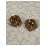 Miriam Haskell Flower Earrings