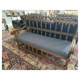 Antique 19th Century Walnut Barley Twist Bench