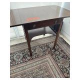 Antique Baker Furniture Wood Dropleaf Side Table