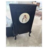 Antique Wood Music Cabinet