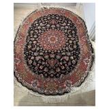 Oval Hand Woven Oriental Rug