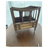 Antique Solid Wood Magazine Rack