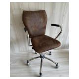 Adjustable Rolling Suede Office Chair