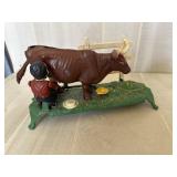 Metal Cow Coin Bank First National Bank Dallas