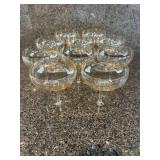 Amber Colored Champagne Coupe Glasses