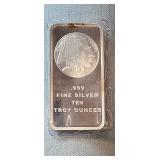 10 Troy Oz. Silver Bar .999 Silver