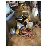 Group of flood lights & power cords