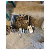 Crate of chain pieces & hooks