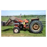 Massey MF255 tractor with 495 loader - shows 2259