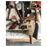 Various hammers, hatchet, & Allen wrenches