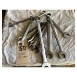 Group of SAE large Craftsman wrenches