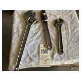 2 Crescent wrenches & adjustable wrench