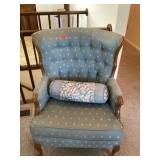 Semi wing back upholstery chair matches 435