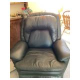 Faux leather recliner
