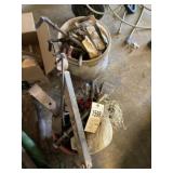 2 buckets of fence/ gate items