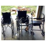 2 Wheelchairs, walker, & rotator