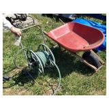 Hose reel & wheelbarrow