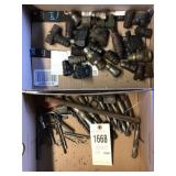 Lot of mechanical couplings and drill bits