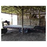 20 ft x 8 ft gooseneck trailer tandem axle w/