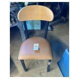 Padded seat metal chair