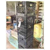 6 plastic crates