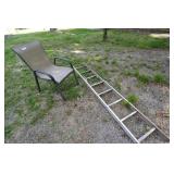 Aluminum ladder and lawn chair