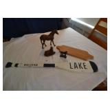 Horses home decor, metal lake paddle