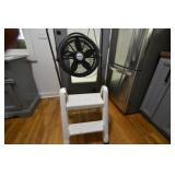 Large fan, step stool