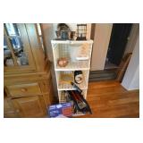 Plastic shelf, grill tools, bug zapper, game,